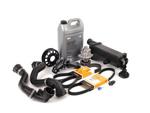ES#2158109 - ECSE531711-8 - ECS Cooling System Refresh Kit - Level 2 - Stop your cooling problems before they start - includes an ECS Aluminum water pump pulley and featuring a GEBA water pump with a metal impeller - Assembled By ECS - BMW