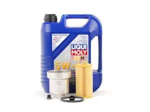 Oil Service Kit - Premium - With Magnetic Drain Plug & Silver Aluminum Oil Filter Housing