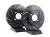 ES#521619 - GD134 - Front Cross Drilled & Slotted Brake Rotors - Pair (260x22) - Upgrade to a slotted / dimpled rotor for improved braking - EBC - BMW