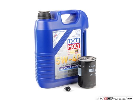 ES#2784863 - PLSOILKT4 -  Oil Service Kit - With ECS Magnetic Drain Plug - Includes standard Mann oil filter and Liqui Moly 5w-40 oil - Assembled By ECS - Volkswagen