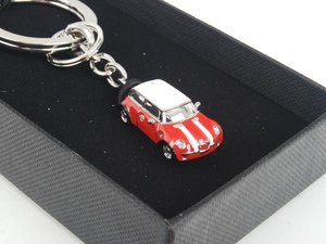 ES#2684037 - 80902352308 - MINI Car Key Ring - Chili Red - (NO LONGER AVAILABLE) - Miniature enameled MINI on a key ring - Genuine MINI - 