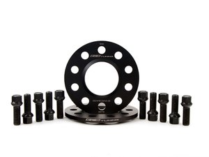 ES#2788501 - 002411ECS04A8KT2 - Wheel Spacer & Bolt Kit - 8mm with Black Ball Seat Bolts - Includes everything you need to install our new wheel-centric spacers on two wheels - ECS - Audi