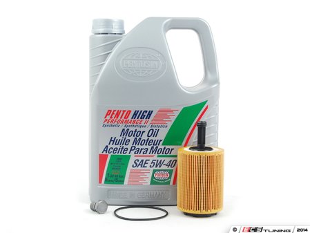 ES#2785131 - MK5TDIOILKT7 -  Oil Service Kit - Includes Hengst oil filter and Pentosin 5w-40 oil - Assembled By ECS - Volkswagen