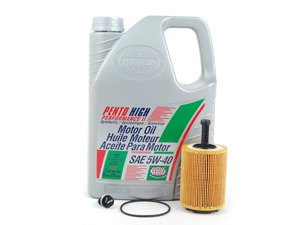 ES#2785132 - MK5TDIOILKT8 -  Oil Service Kit - With ECS Magnetic Drain Plug - Includes Hengst oil filter and Pentosin 5w-40 oil - Assembled By ECS - Volkswagen