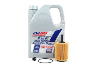 ES#2785123 - MK5TDIOILKT4 - Oil Service Kit - With ECS Magnetic Drain Plug - Includes Hengst oil filter and Pentosin 5w-30 oil - Assembled By ECS - Volkswagen
