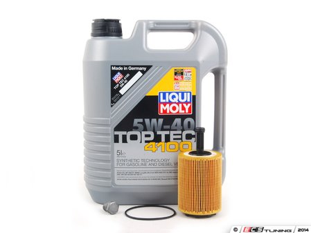 ES#2785133 - MK5TDIOILKT9 -  Oil Service Kit - Includes oil filter and Liqui Moly 5w-40 oil - Assembled By ECS - Volkswagen