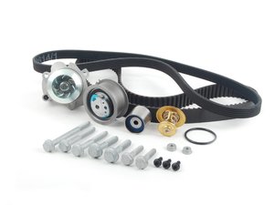 ES#8858 - 038198480V2 - Timing Belt Kit - Ultimate - Going beyond the basic kit with a new accessory belt, water pump, thermostat, and stretch bolts - Assembled By ECS - Volkswagen