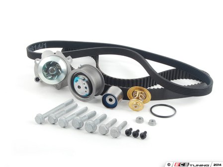 ES#8858 - 038198480V2 - Timing Belt Kit - Ultimate - Going beyond the basic kit with a new accessory belt, water pump, thermostat, and stretch bolts - Assembled By ECS - Volkswagen