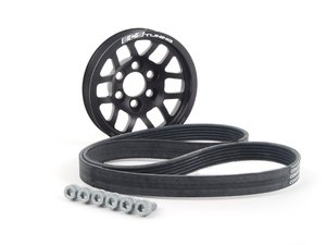 ES#6138 - 06F198001BLK - Lightweight Underdrive Crank Pulley Kit - Black - Bolt on way to reclaim lost horsepower - ECS - Audi Volkswagen