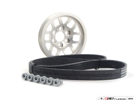 ES#6139 - 06F198001SLV - Lightweight Underdrive Crank Pulley Kit - Silver - Bolt on way to reclaim lost horsepower - ECS - Audi Volkswagen