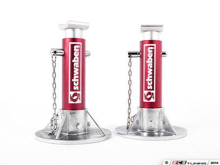 ES#2763355 - 005945SCH01A - Aluminum 3-Ton Jack Stands - Pair - Safety is key. These Schwaben stands have a 1.5 Ton each load rating. - Schwaben - Audi BMW Volkswagen Mercedes Benz MINI Porsche