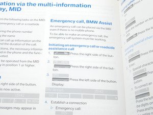 ES#13086 - 01410159895 - Owner's handbook, telephone "en US" - SA 639Sa - (NO LONGER AVAILABLE) - Genuine BMW - 