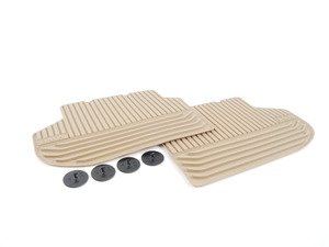 ES#2698095 - 51472346787 - F10 All Weather Rubber Floor Mats - Beige - (NO LONGER AVAILABLE) - Rubber mats keep liquid from soaking in. - Genuine BMW - 