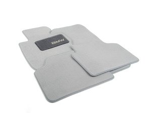 ES#2498820 - 82112293529 - Carpeted Floor Mat Set - Gray - Complete Set of Four Mats - Genuine BMW - BMW