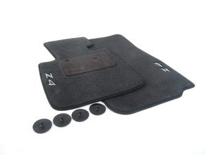 ES#514803 - 82112157092 - Carpeted Floor Mat Set - Black - Embossed with the Z4 logo - Genuine BMW - BMW