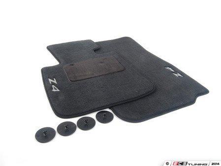 ES#514803 - 82112157092 - Carpeted Floor Mat Set - Black - Embossed with the Z4 logo - Genuine BMW - BMW