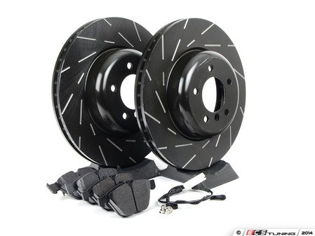 ES#2677962 - USR1390KT - Performance Front Brake Service Kit - Featuring ECS V5 slotted rotors and ECS EP24 Enthusiast Performance pads - Assembled By ECS - BMW