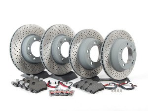 ES#2598189 - 99635140501OEKT1 - Front & Rear Brake Service Kit - Featuring Sebro rotors and Textar brake pads - Assembled By ECS - Porsche