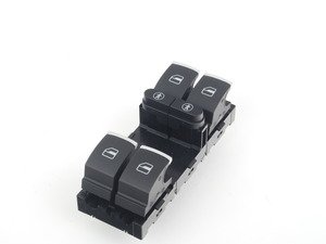 ES#2088335 - 7P6959857 - Chrome Window Switch - Left - Found in the driver's door for operation of front and rear windows with child locks - Genuine Volkswagen Audi - Volkswagen