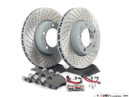 ES#2598183 - 99635140501FOKT1 - Front Brake Service Kit - Featuring Sebro rotors and Textar brake pads - Assembled By ECS - Porsche