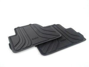 ES#2744652 - 51472350421 - Basic Line Rear Rubber Floor Mat Set - Protects your floor and carpet from moisture - Genuine BMW - BMW