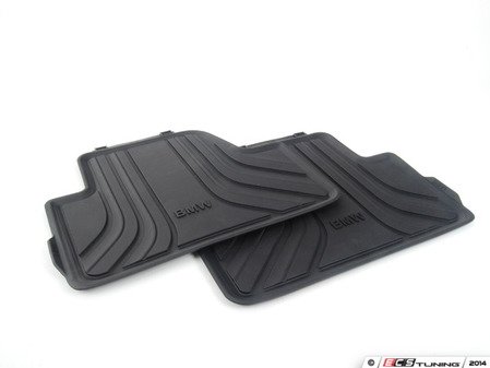 ES#2744652 - 51472350421 - Basic Line Rear Rubber Floor Mat Set - Protects your floor and carpet from moisture - Genuine BMW - BMW