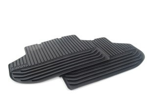 ES#2698635 - 51472346785 - F10 Rear All Weather Rubber Floor Mats - Black - (NO LONGER AVAILABLE) - Rubber mats keep liquid from soaking in. - Genuine BMW - 