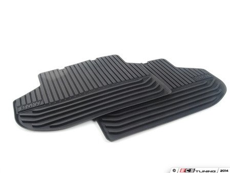 ES#2698635 - 51472346785 - F10 Rear All Weather Rubber Floor Mats - Black - (NO LONGER AVAILABLE) - Rubber mats keep liquid from soaking in. - Genuine BMW - 