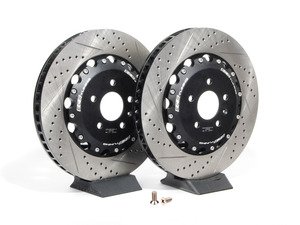 ES#2603007 - 000574ECS01AKT - Front 2-Piece Brake Rotors - Pair (365x34) - Direct bolt-on upgrade - reducing unsprung weight! - ECS - Audi