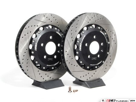 ES#2603007 - 000574ECS01AKT - Front 2-Piece Brake Rotors - Pair (365x34) - Direct bolt-on upgrade - reducing unsprung weight! - ECS - Audi