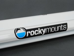 ES#1905625 - RM1018 - TieRod - White - (NO LONGER AVAILABLE) - Sleek, low-profile bike rack designed to fit 100% of factory crossbars with minimal installation. Accommodates bikes with or without disc brakes. - Rocky Mounts - 