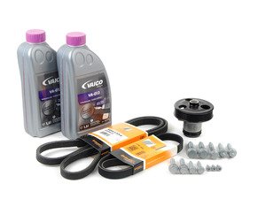 ES#2792981 - 07K121011BKT5 - Water Pump Replacement Kit - Featuring Hepu water pump and Continental drive belts - Assembled By ECS - Volkswagen
