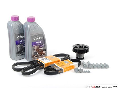 ES#2792991 - 07K121011BKT7 - Water Pump Replacement Kit - Featuring Hepu water pump and Continental drive belts - Assembled By ECS - Volkswagen