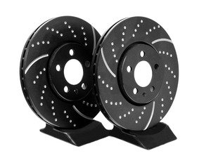 ES#522208 - GD818 - Front GD Sport Rotors - Pair (288x25) - Upgrade to a slotted/dimpled rotor for improved braking - EBC - Volkswagen