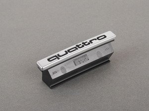 ES#462112 - 8T0853736A2ZZ - 'Quattro' Grille Emblem - Chrome - Replace your worn or missing emblem  - Genuine Volkswagen Audi - Audi