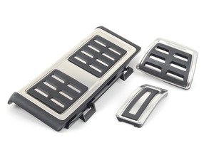 ES#2712123 - 8V1064205A - Pedal Set With Dead Pedal - Includes the stainless steel throttle, brake and dead pedals - Genuine Volkswagen Audi - Audi