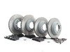ES#2598191 - 99635140501PEKT1 - Performance Front & Rear Brake Service Kit - Featuring Sebro slotted rotors and Hawk HPS brake pads - Assembled By ECS - Porsche