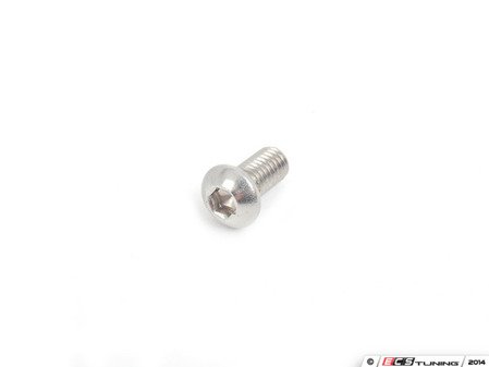 ES#1899269 - 92095A226 - 18-8 Stainless Steel Button Head Hex-Drive Screw, M6 x 1 mm Thread Size, 12 mm Long - Rounded head slim bolt for that clean look on your plates - ECS - Audi Volkswagen