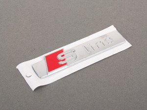 ES#2530371 - 8N0853601A - 'S-Line' Emblem - Chrome/Red - Priced Each - Stick-on emblem that can be placed on most flat surfaces - Genuine Volkswagen Audi - Audi
