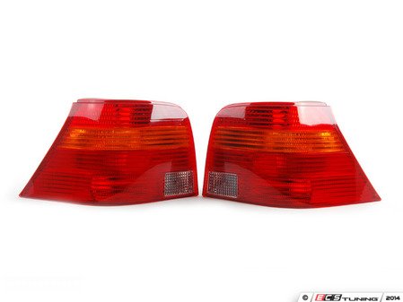 ES#2784541 - 1J6945095FKT2 - Golf Tail Light - Pair - Factory Golf tail lights with amber turn signal lenses - TYC - Volkswagen