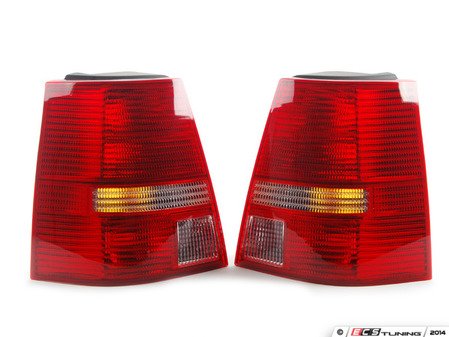 ES#2784513 - 1J9998002 - Ocean Style Tail Light Set - Tail lights from the European Golf Variant Ocean Edition model with red/red/clear/red lenses that fit all MK4 Jetta Wagons - TYC - Volkswagen