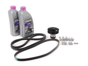 ES#2792988 - 07K121011BKT6 - Water Pump Replacement Kit - Featuring URO water pump and Mitsuboshi drive belts - Assembled By ECS - Volkswagen