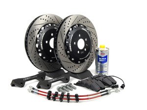 ES#2793048 - 003883ECS03KT - Front Big Brake Kit - Stage 2 - 2-Piece Rotors (380x34) - A direct fit kit that utilizes your stock calipers with ECS stainless steel lines & ECS EP24 Enthusiast Performance pads - ECS - Audi