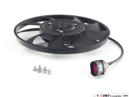 ES#2556072 - 4H0959455AD - Auxiliary Fan Assembly - Electronic fan with control unit - Located on the left side - Genuine Volkswagen Audi - Audi