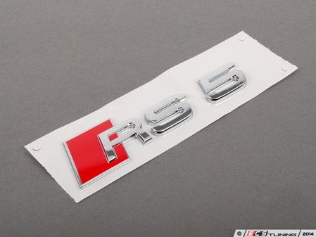 ES#2557389 - 8T0853740 - 'RS5' Emblem - Chrome/Red - Replace your worn or missing emblem - Genuine Volkswagen Audi - Audi