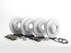ES#2770198 - 34116854998KT7 - Front & Rear Brake Service Kit - Featuring Zimmermann rotors rotors and Akebono pads - Assembled By ECS - BMW