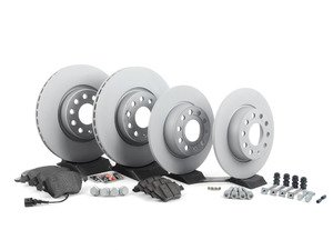 ES#2597952 - 1K0615301AA4B - Front & Rear Brake Service Kit (312x25/272x10) - Featuring Zimmermann rotors and ECS DD23 "Daily Driver" ceramic pads. - Assembled By ECS - Volkswagen
