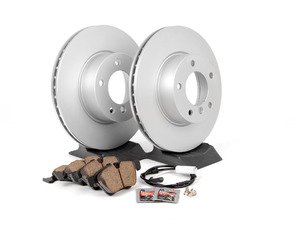 ES#2770199 - 34116854998KT8 - Front Brake Service Kit - Featuring Zimmermann Brake Rotors and ECS DD23 Daily Driver Ceramic Pads - Assembled By ECS - BMW