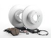 ES#2766107 - 34116855006KT5 - Front Brake Service Kit - Featuring Zimmermann Brake Rotors and Akebono Ceramic Pads - Assembled By ECS - BMW