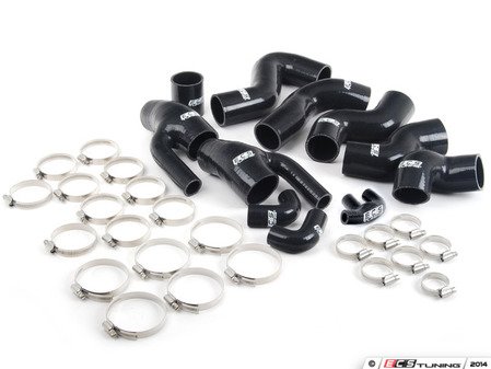 ES#2800108 - 003558ECS01AKT - 2.7T Silicone Boost Hose Kit - Black - Add a better flowing, stronger set of hoses to your vehicle and keep it running strong. - ECS - Audi